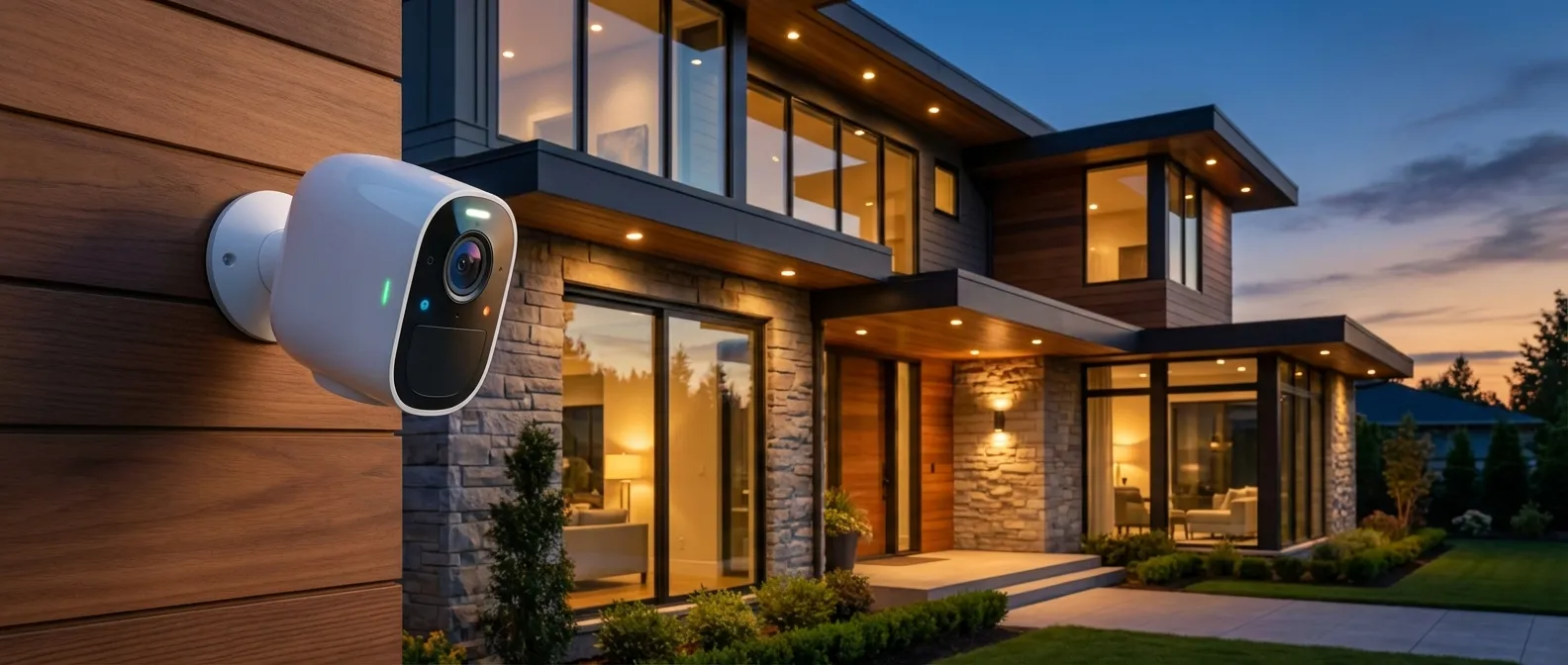 מצלמת אבטחה חיצונית עם AI